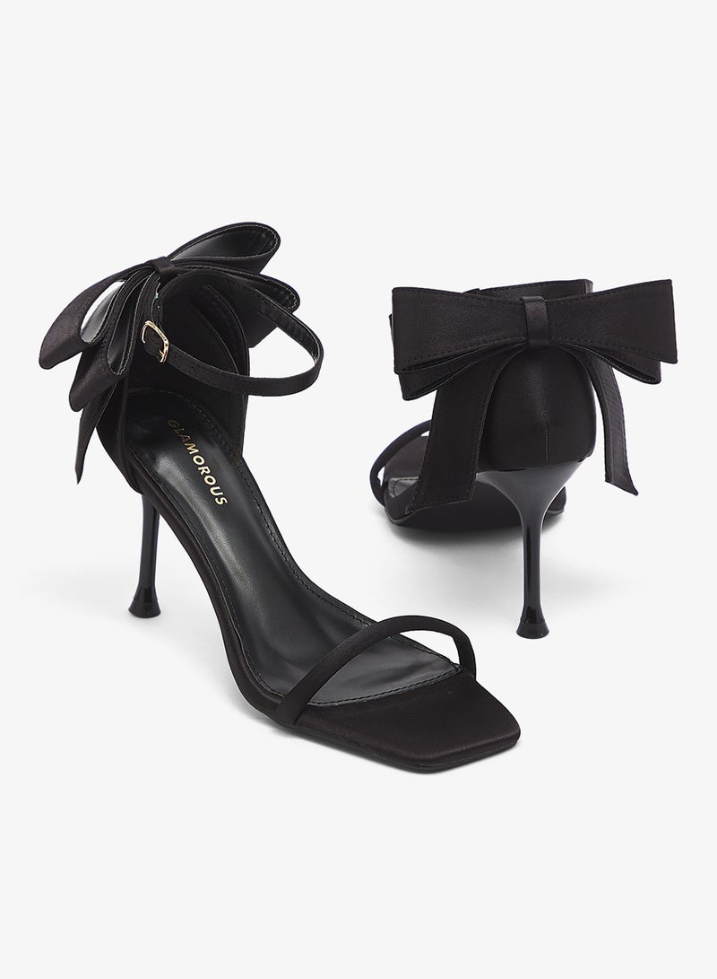 GLAMOROUS Bow Detail Heeled Sandals - Image 4